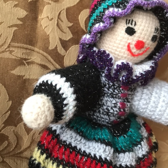 RARE Vintage handmade Crochet doll. UNISEX - Picture 4 of 5